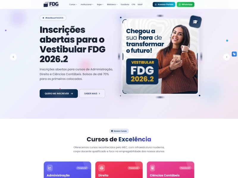 Imagem de destaque do projeto FACULDADE FDG